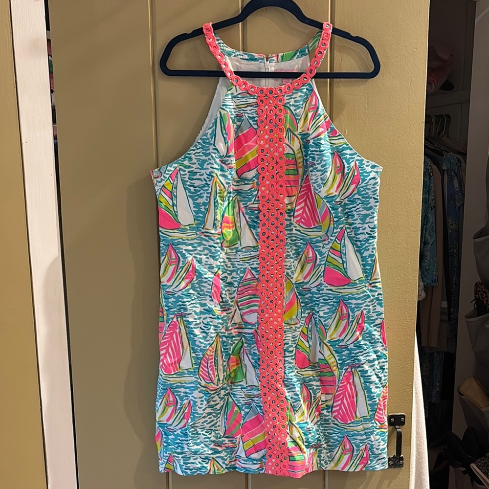 Colorful Sailboat Print Dress
